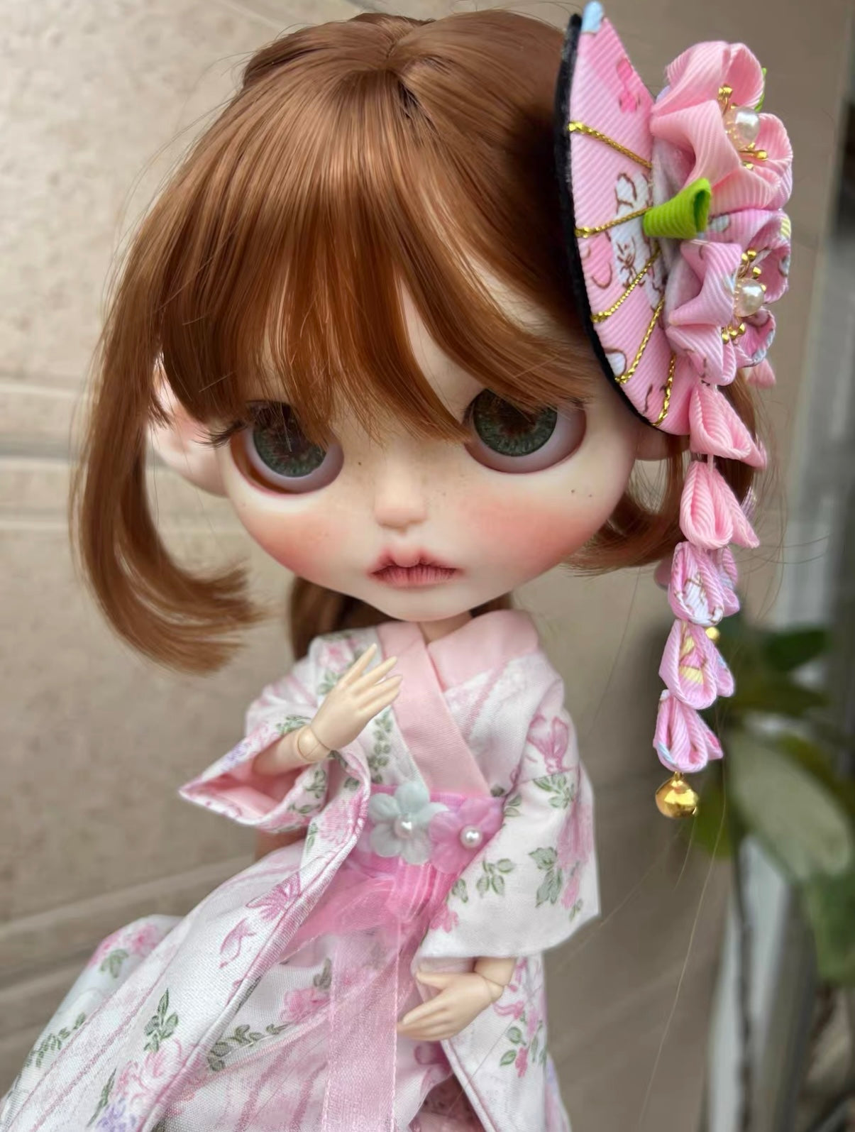Sakura Kimono Custom Blythe Doll, Gentle Vintage Style | 15 Days Turnaround